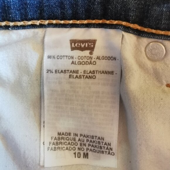 Levis Perfectly Slimming 512 Boot Cut High Rise Indigo Wash Jeans - Sz 10 - Picture 8 of 9